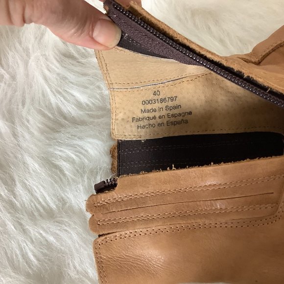 Free People Chunky Lugged Heel Tan Nubuck Leather James Chelsea Boot EU 40 - Picture 8 of 8